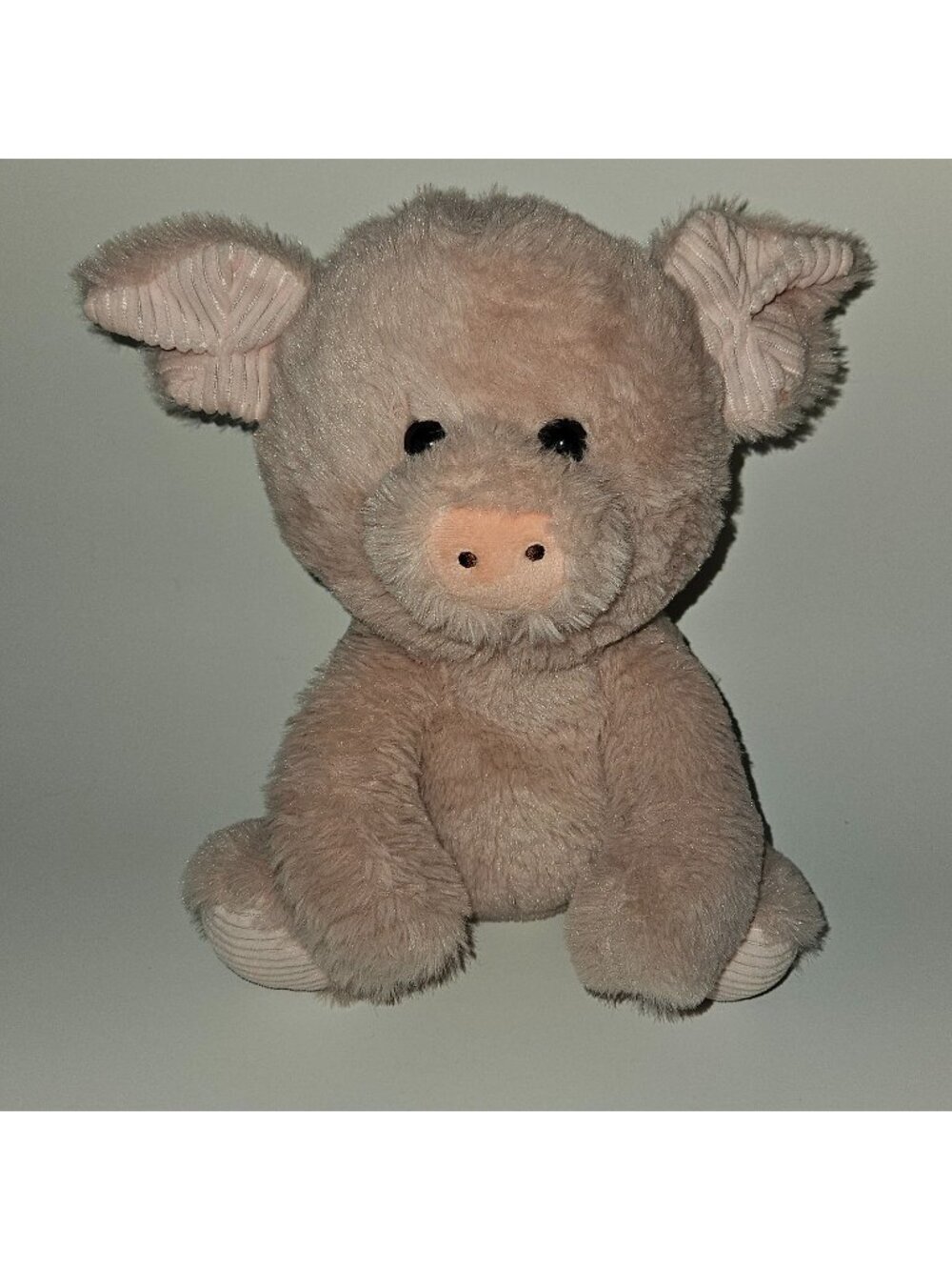 Pink Pig Plush 11" Stuffed Animal Toy Inter-American 2021 Ribbed Ears Feet